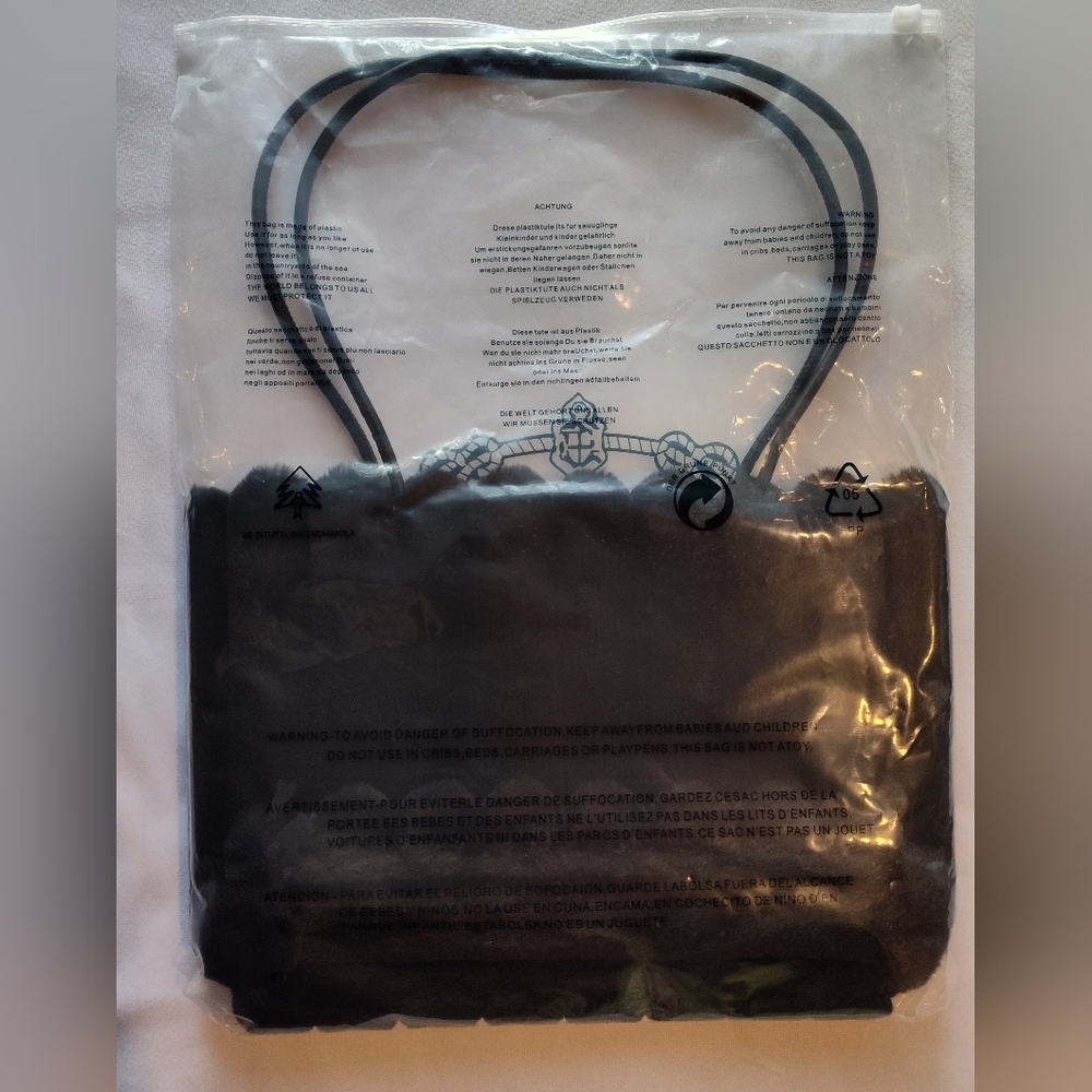 PRADA NEW Black Faux Mink Fur Tote Bag New Redemption Exclusive Bag NWT VIP GIFT - Picture 5 of 14